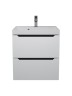 Тумба под раковину для ванной подвесная Uperwood Tanos NEW 50х45х50 см, белая/графит