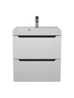 Тумба под раковину для ванной подвесная Uperwood Tanos NEW 50х45х50 см, белая/графит