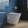 Унитаз подвесной с сиденьем, функцией биде и смесителем BelBagno DUE BB3103CHR-BS/SC