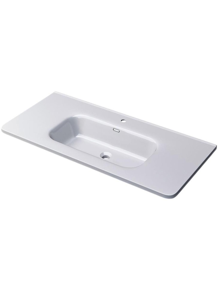 Раковина для ванной 100 см, Uperwood Monica, белая глянцевая