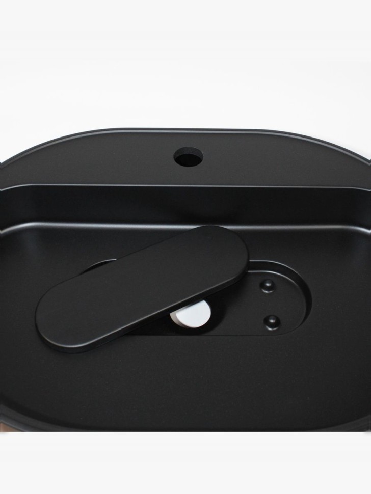 Раковина для ванной накладная 55 см, Uperwood Tanos Quartz, овальная, черная, уголь