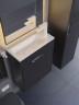 Тумба под раковину для ванной подвесная Uperwood Modul 50х21х60 см, чернаяатовая