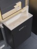 Тумба под раковину для ванной подвесная Uperwood Modul 50х21х60 см, чернаяатовая