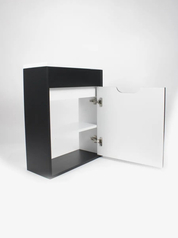 Тумба под раковину для ванной подвесная Uperwood Modul 50х21х60 см, чернаяатовая