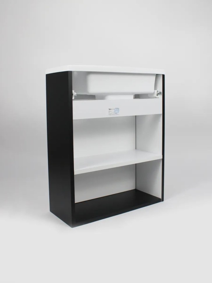 Тумба под раковину для ванной подвесная Uperwood Modul 50х21х60 см, чернаяатовая