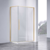 Душевой уголок Slim-N VSR-4SN9011CLG, 1100*900, брашированное золото, стекло прозрачное
