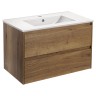 База под раковину Gio 800 подвесная, 2 выкатных ящика soft-close, T.Oak
