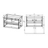 База под раковину Gio 800 подвесная, 2 выкатных ящика soft-close, T.Oak
