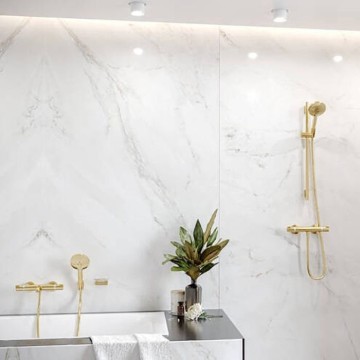 Смеситель Hansgrohe Ecostat для душа, настенный, термостатический, цвет: шлифованная бронза 13116140