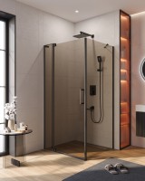 Душевой уголок CEZARES SLIDER-AH-1-100-100/110-BR-NERO