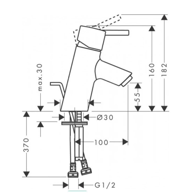Смеситель для раковины Hansgrohe Talis S хром 32020000