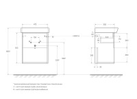 База под раковину подвесная BelBagno NEON-500-1C-SO-PB