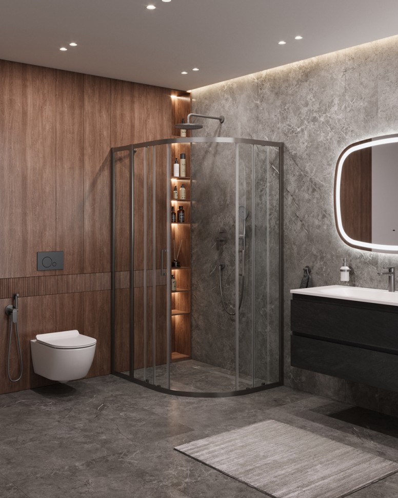 Душевой уголок CEZARES MOLVENO-RH-2-120/90-C-GM-IV