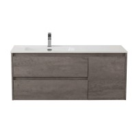 База под раковину подвесная BelBagno KRAFT-1000-2C-1A-SO-CG-L Cemento Grigio