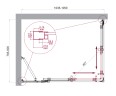 Душевой уголок BelBagno LUCE-AH-21-105/80-C-Cr