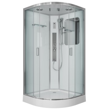 Душевая кабина Niagara Premium NG-6002-01G (100х100х210) низкий поддон(16 см),стекло прозрачное,4 места