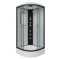 Душевая кабина Niagara Classic NG-6701-14F (90х90х215) средний поддон(26см),черный,стекло прозрачное,4 места