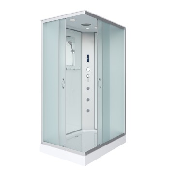 Душевая кабина Niagara Classic NG-43085-14QF (100х80х215) низкий поддон(13см),стекло матовое,3 места