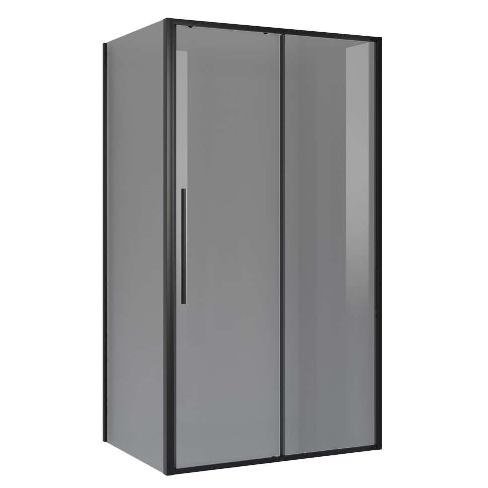 Душевое ограждение Niagara Nova NG-85-12TB-TB90-34 (120х90х195) прямоугольник,черный матовый,дверь раздвижная,стекло тонированное,2 места