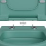 Унитаз BERGES подвесной EGO XL матовый темно-зеленый Rimless 54 см, сиденье дюропласт EGO XL Slim SO матовый темно-зеленый, микролифт, быстросъём