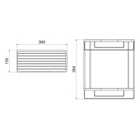 Полка двойная Timo Saona 13083/13 никель