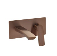 Смеситель для раковины встраиваемый Demm SLEEK, однорычажный, шлифованное розовое золото  