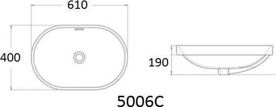 Раковина для ванной CeramaLux 5006С
