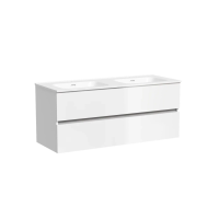 Тумба подвесная SANCOS Urban 1190х450х550, c двумя ящиками оснащенными доводчиками, белый глянец , арт. UR120-2W