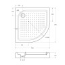 Акриловый поддон BelBagno TRAY-BB-R-90-550-15-W