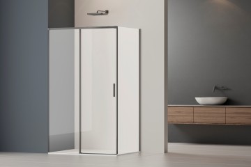 Душевой уголок Софт 2 (Soft 2) VSR-3SO28013CLGM, 1300*800, вороненая сталь, стекло прозрачное