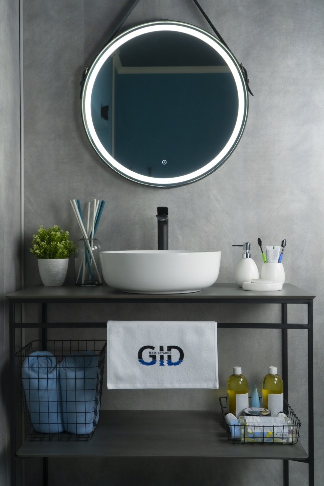 Раковина Gid D1315 51182 накладная белая 41.5x41.5x13.5