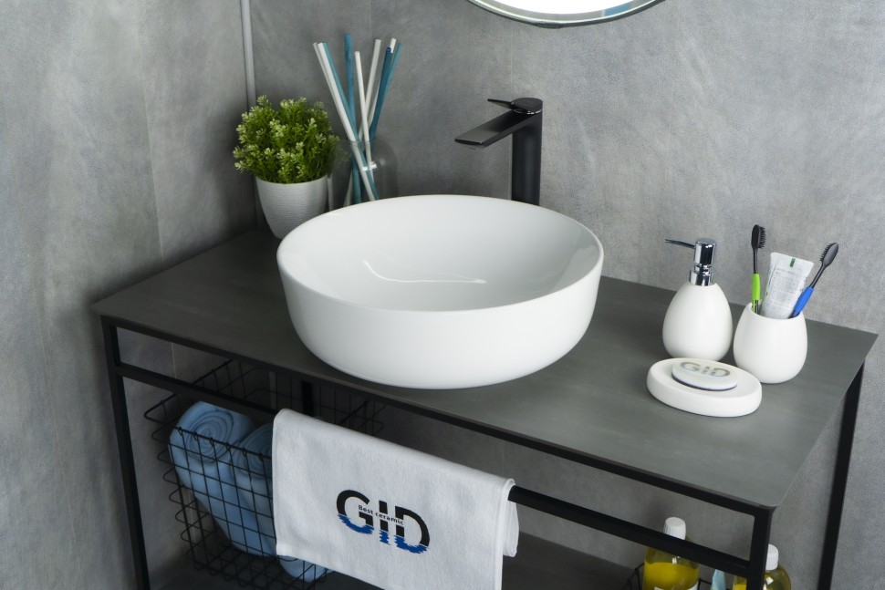 Раковина Gid D1315 51182 накладная белая 41.5x41.5x13.5