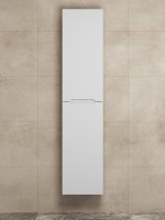 Шкаф-пенал для ванной Uperwood Tanos подвесной, 33х27х150 см, универсальный, белый матовый