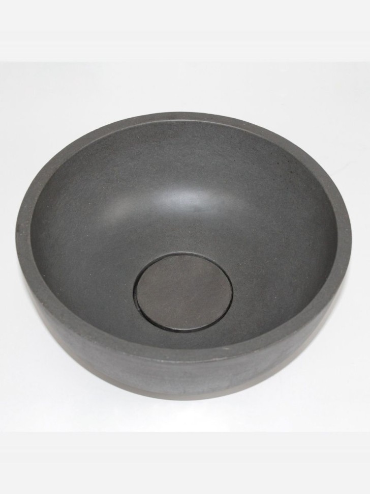 Раковина накладная бетонная Uperwood Belfast 30х30х13,5 см, круглая, графит