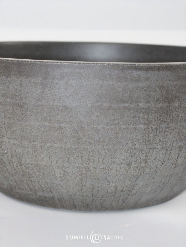 Раковина накладная бетонная Uperwood Belfast 30х30х13,5 см, круглая, графит