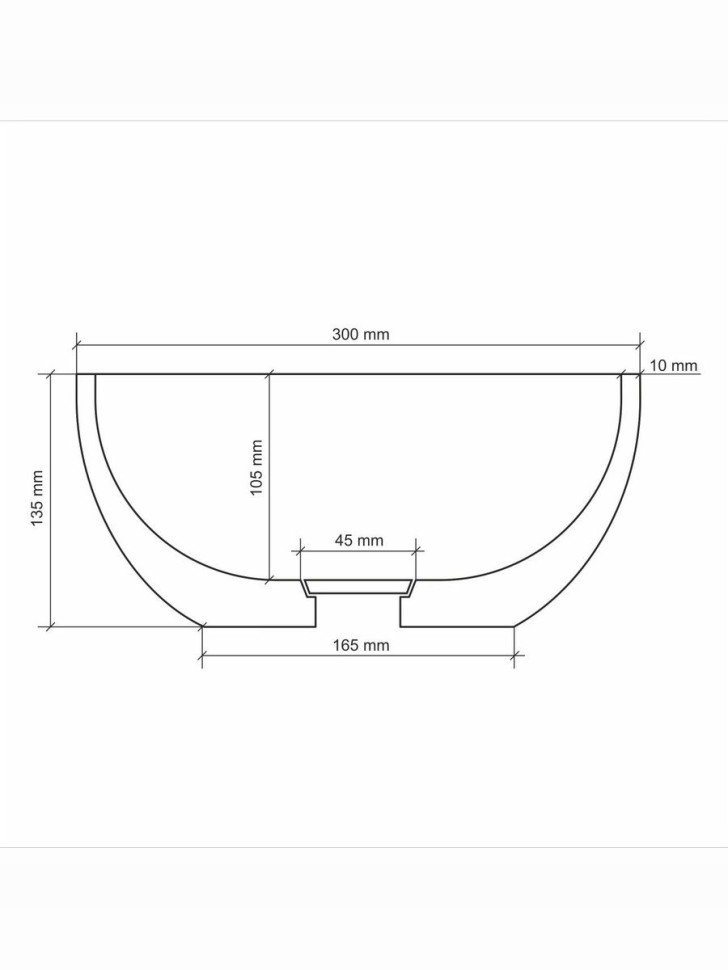 Раковина накладная бетонная Uperwood Belfast 30х30х13,5 см, круглая, графит
