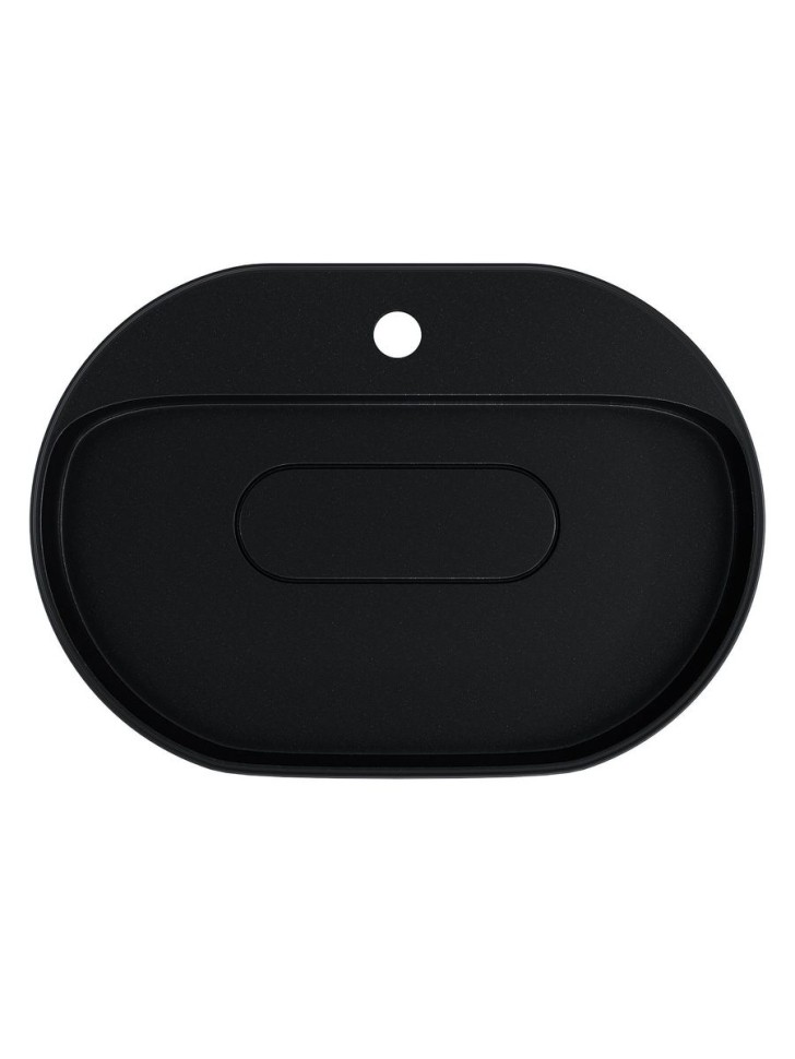 Раковина для ванной накладная 55 см, Uperwood Tanos Quartz, овальная, черная, космос