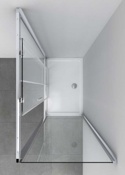 Душевой уголок Софт (Soft) VSR-3SO8011CL, 1100*800, хром, стекло прозрачное