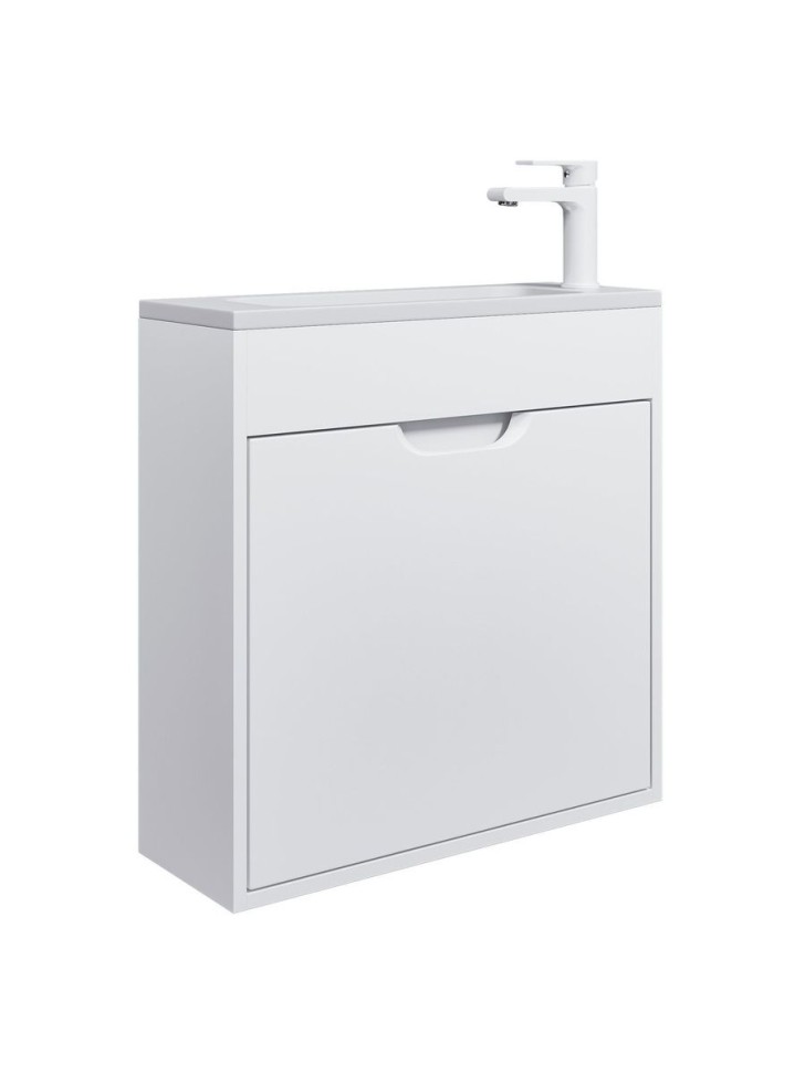 Тумба под раковину для ванной подвесная Uperwood Modul 60х21х60 см, белаяатовая