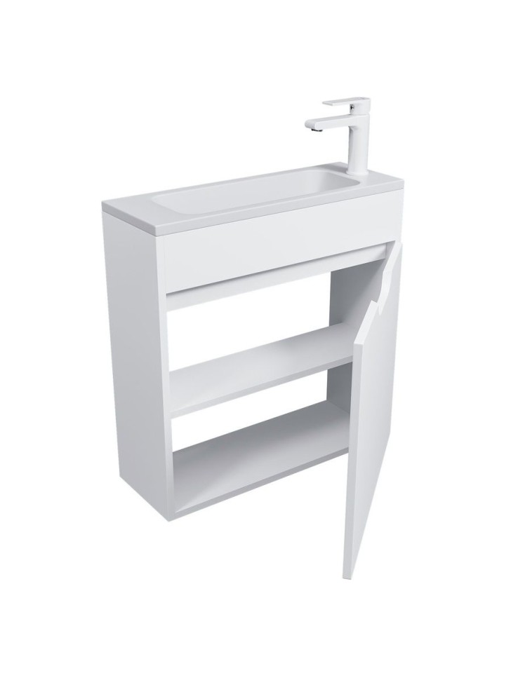 Тумба под раковину для ванной подвесная Uperwood Modul 60х21х60 см, белаяатовая