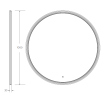 Зеркало Cezares CZR-SPC-ECO-1000-LED-TCH