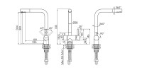 Смеситель для кухни SKALEN, брашированное золото, Sk213020-BG, Paulmark