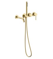 Смеситель для ванны Groove VBTW-4G1BG, встраиваемый, брашированное золото