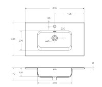 Керамическая раковина BelBagno BB800ETL