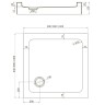 Душевой поддон Veconi Tezeo acrylic TZ-52, 900x900x150, акрил, белый