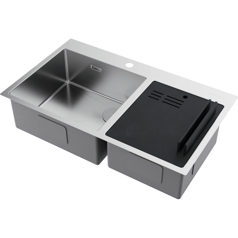 Кухонная мойка Omoikiri Akisame 86-2 Side-IN нерж. сталь/нержавеющая сталь