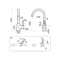Смеситель для кухни Omoikiri Shinagawa 2 Plus-WH латунь/белый