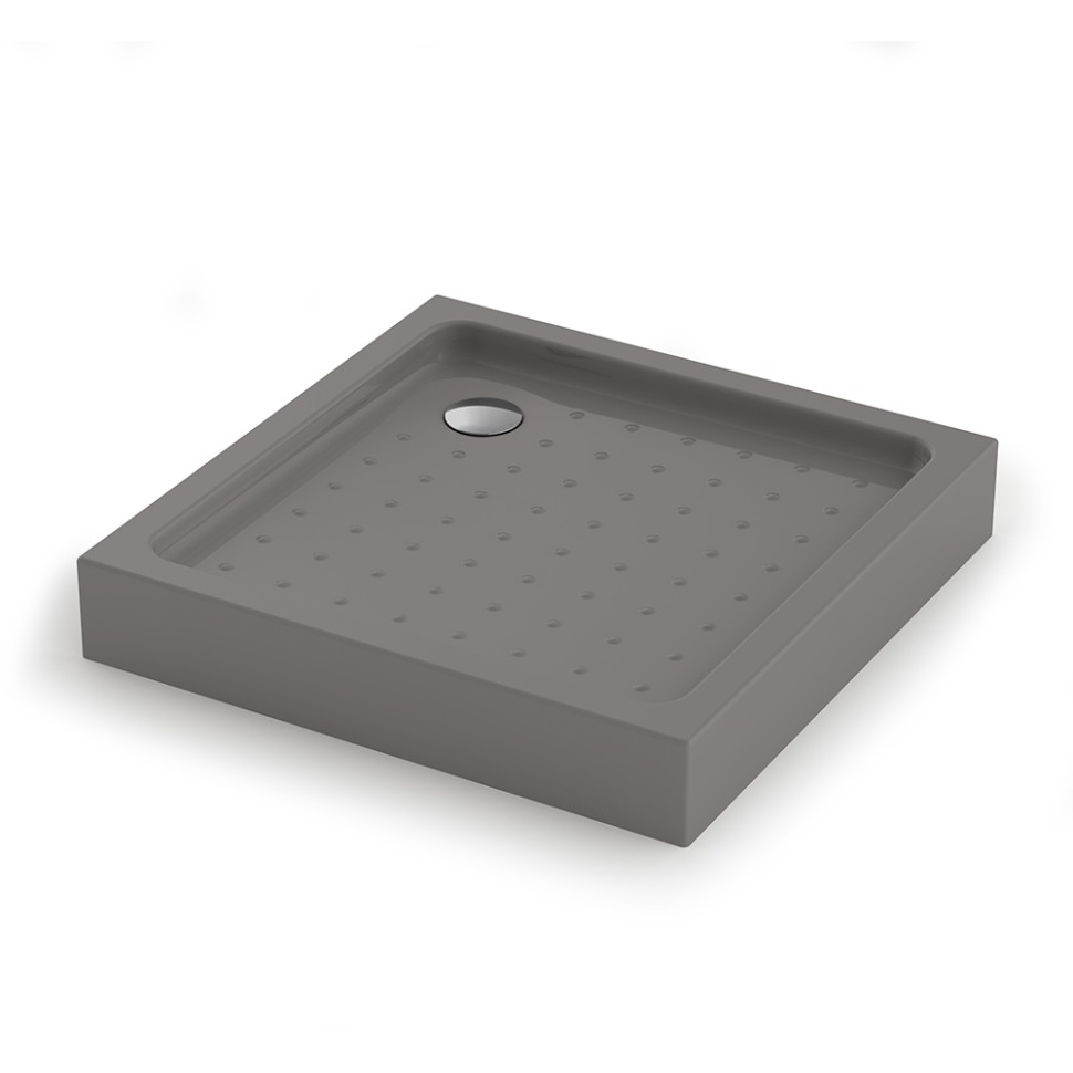 Душевой поддон квадратный Veconi Tezeo Acrylic TZ-52GR, 800x800x150, акрил, серый