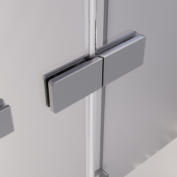 Душевой угол распашной Veconi Premium Alassio SP GR, 1400х900x2000, брашированный графит, стекло прозрачное осветленное