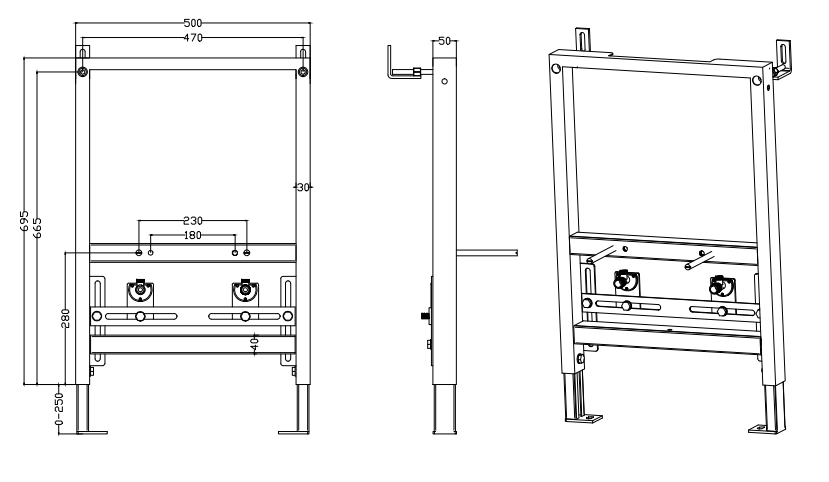 Инсталляция для биде CeramaLux CL810